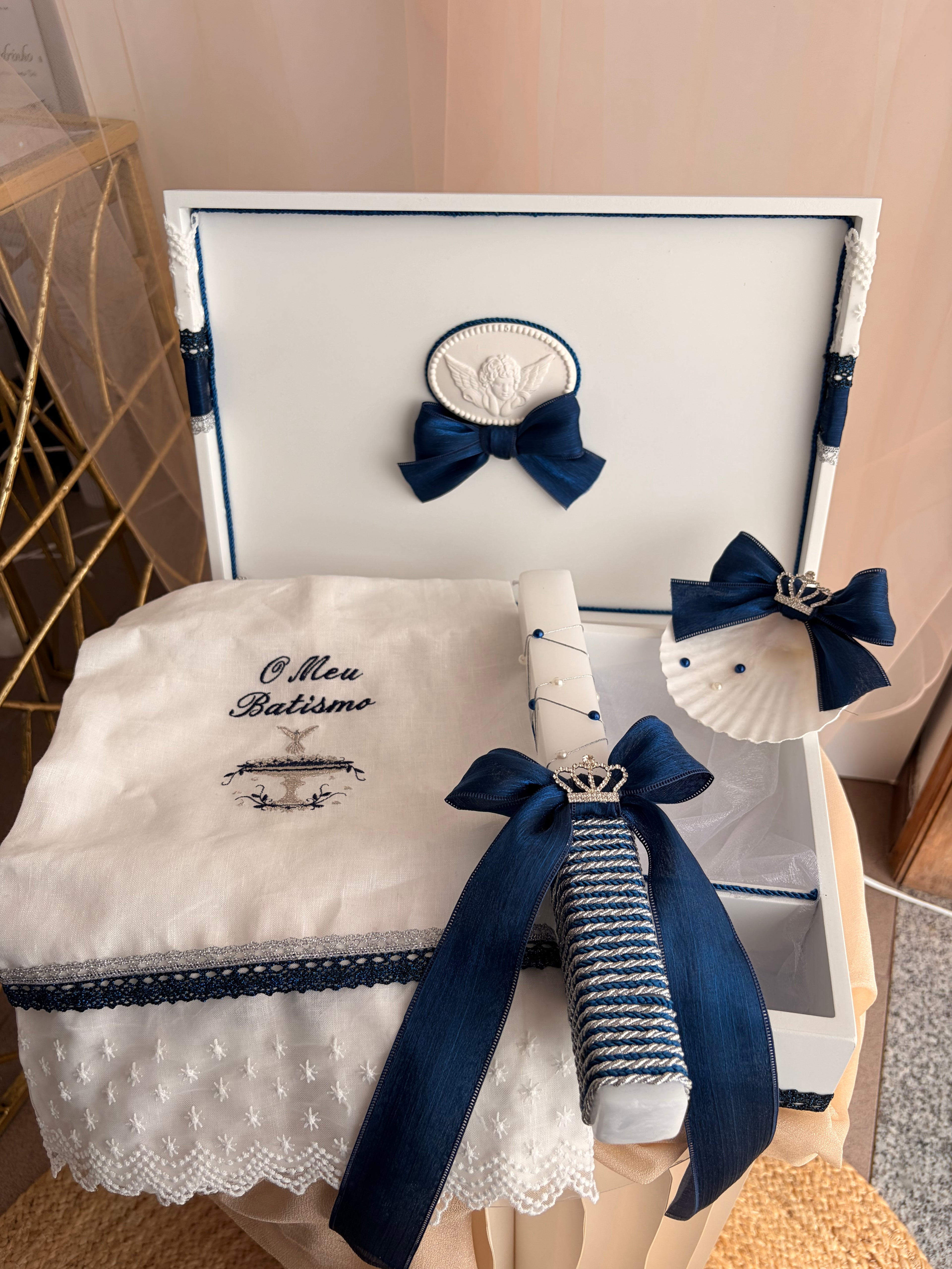 Conjunto de Batismo Navy